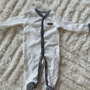 Starting Out Cozy White Footies One Piece